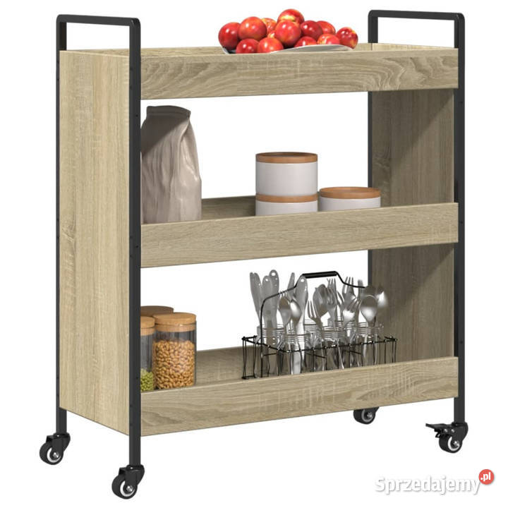 Wózek kuchenny dąb sonoma 70x30x82 materiał mazowieckie Warszawa