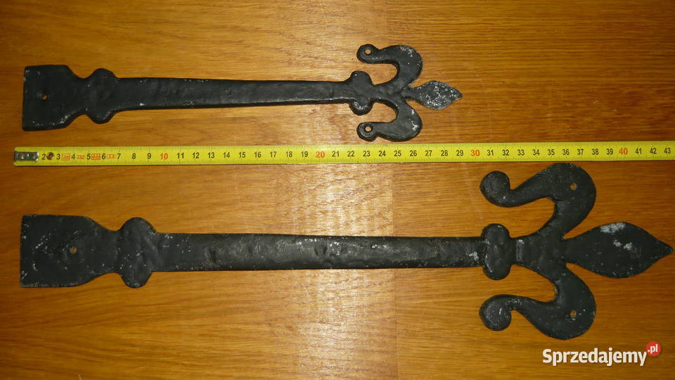 Okucia zawiasy drzwiowe meblowe stare kute