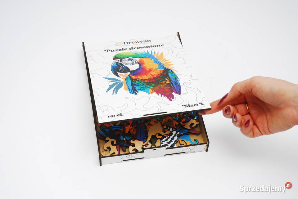 Puzzle Drewniane Premium EKO Układanka PAPUGA sprzedam