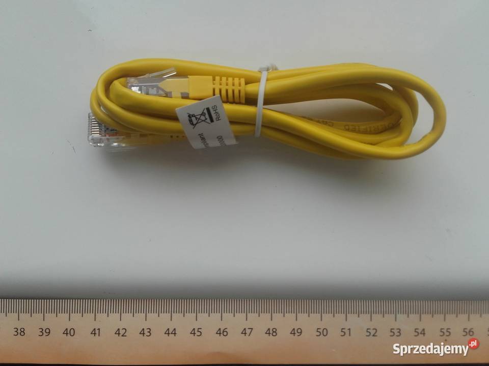Żółty kabel LAN RJ45 UTP CAT5e NOWY kujawsko-pomorskie Bydgoszcz