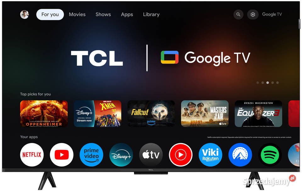 Telewizor TCL QLED 4K Ultra HD Google TV Dolby