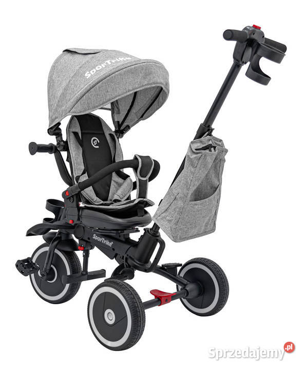 Rowerek Trzykołowy RIDER szary koła EVA z mazowieckie Warszawa