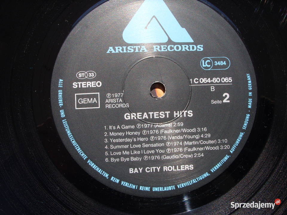 Winyl LP BAY CITY ROLLERSGREATEST HITS EMI rock