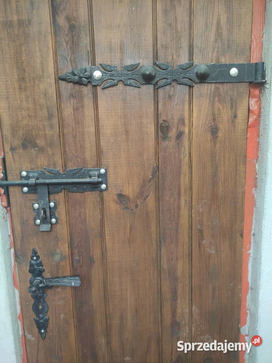 2 sztuki Zawias pasowy kuty 600mm ozdobny czarny Zawiasy Lublin