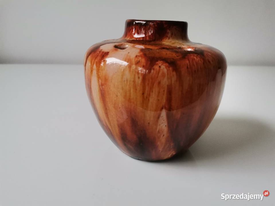 Stary gliniany wazon ikebana ceramika Katowice sprzedam