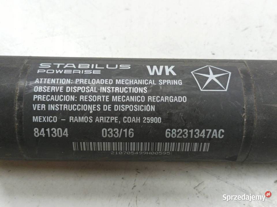 SIŁOWNIK KLAPY TYŁ BAGAŻNIKA WK2 ELEKTRYCZNY