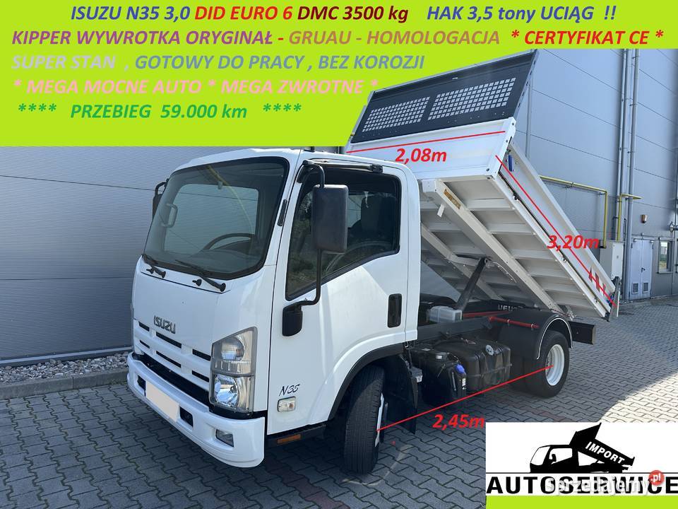 ISUZU N35 30 DID EURO 6 KIPPER WYWROTKA ORYGINAŁ ASR (kontrola trakcji)