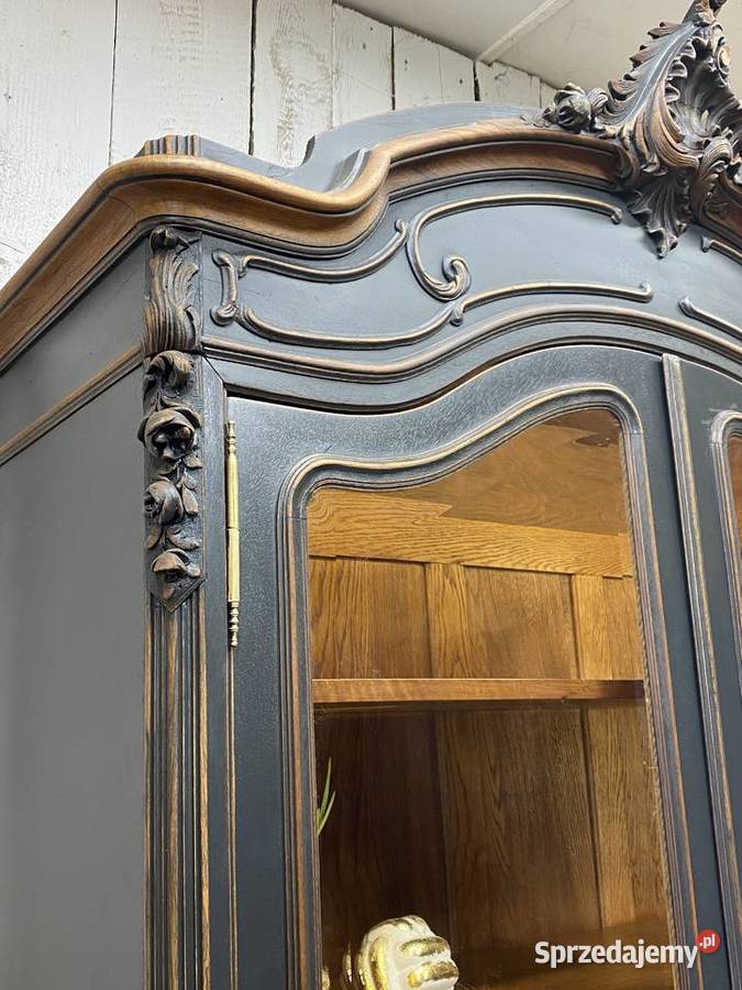 BIBLIOTEKA witryna antracyt Louis XV Francja I dolnośląskie Wrocław