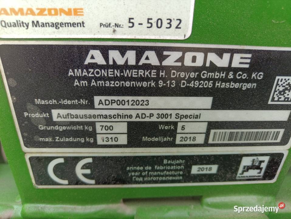 Agregat uprawowo siewny Amazone ADP 3001 Special Amazone Dobieszewo