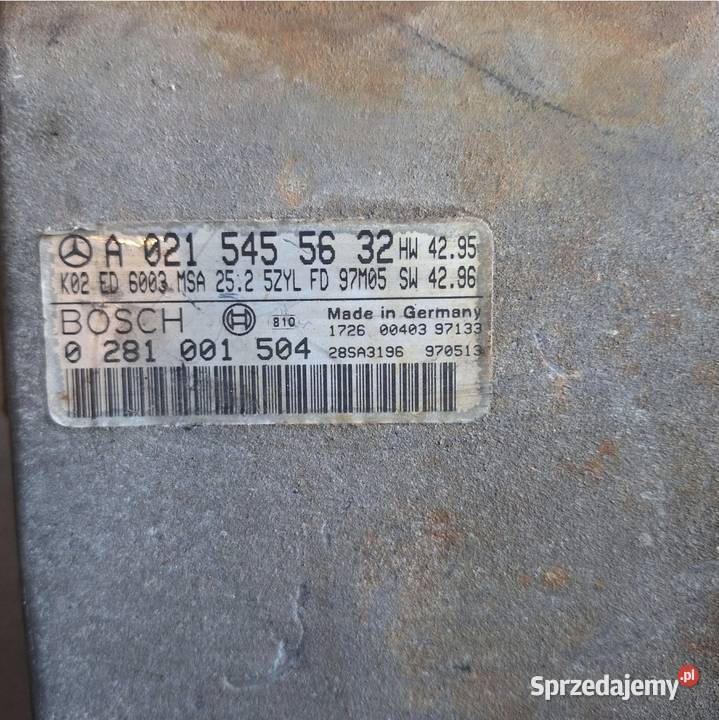 Komputer sterownik silnika A021 Mercedes dostawcze Czujniki i sterowniki Czujniki i sterowniki Piotrków Trybunalski
