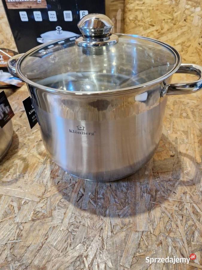 Zestaw dużych garnków ze stali KlnBerg 7 955L Głogowa sprzedam