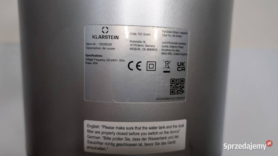 Klimator Klarstein Skyscraper Ice AGD drobne Jadowniki