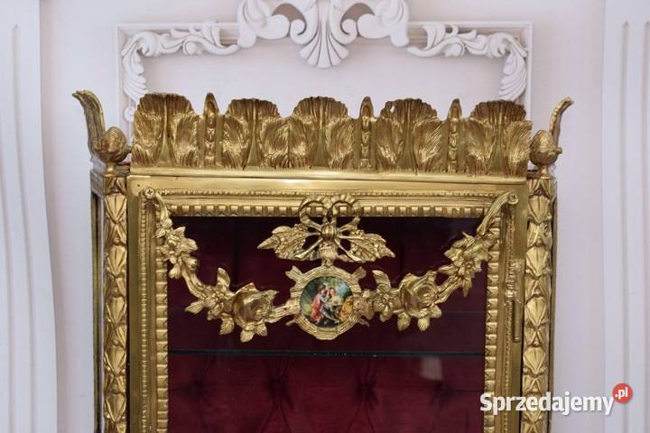 Witryna EMPIRE Gablotka Cała z Brązu Złoconego Kraków