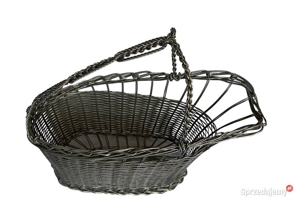 Kosz platerowany na butelkę wina