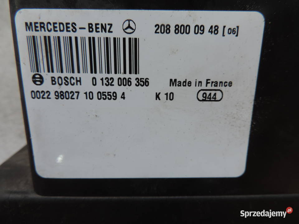 POMPKA CENTRALNEGO ZAMKA MERCEDES W210