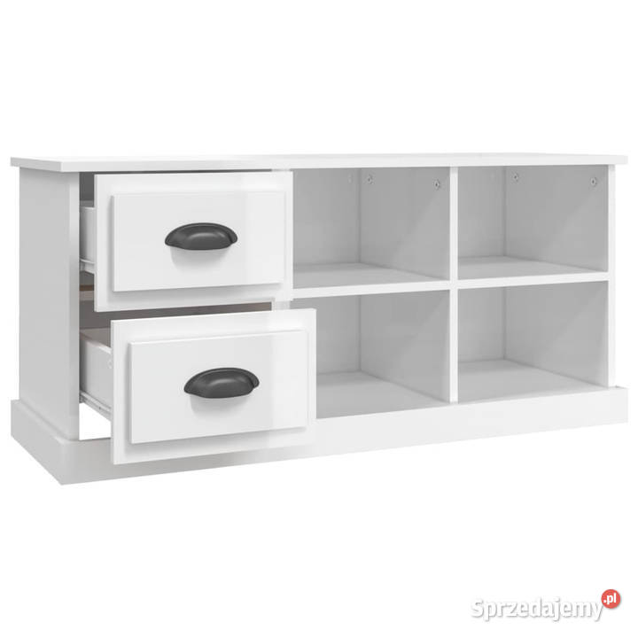 Szafka pod TV wysoki połysk biała 102x355x475 Warszawa