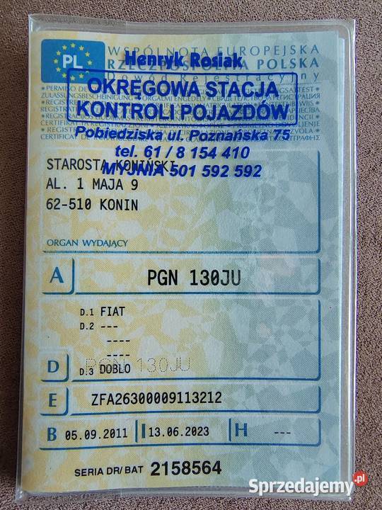 Fiat Doblo 14 benzyna 95 osobowy klima przyciemniane szyby Bożatki