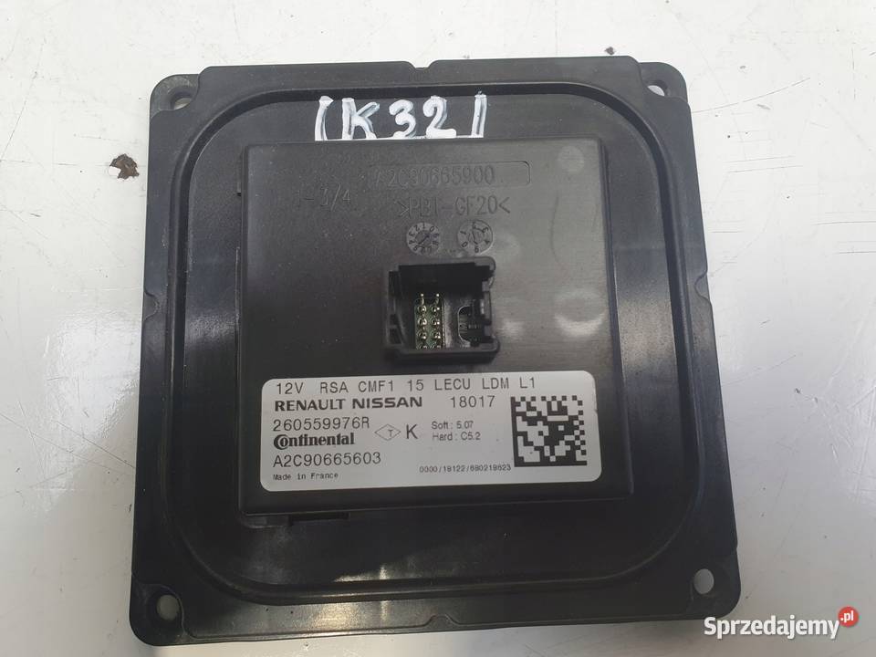 Renault Megane IV PRZETWORNICA LAMPY LED Moduł Rudka