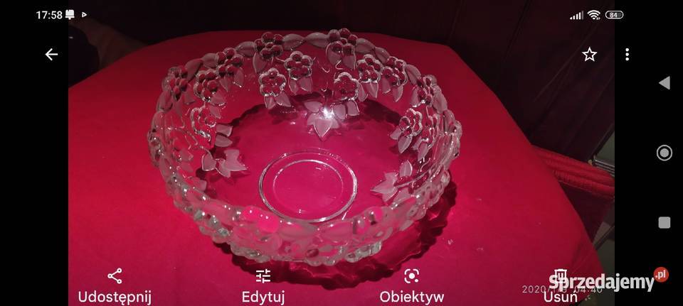 Duża kryształowa salaterka z USA nowa inny kolor Ceramika i szkło Wrocław