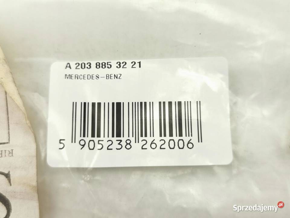 ŚLIZG ZDERZAKA PRAWY PRZÓD MERCEDES KLASAC 0007 Części montażowe