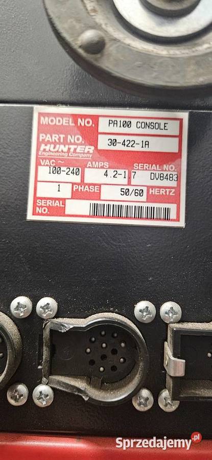 Geometria kół Hunter PA100 Głowice DSP 708 Ownia sprzedam