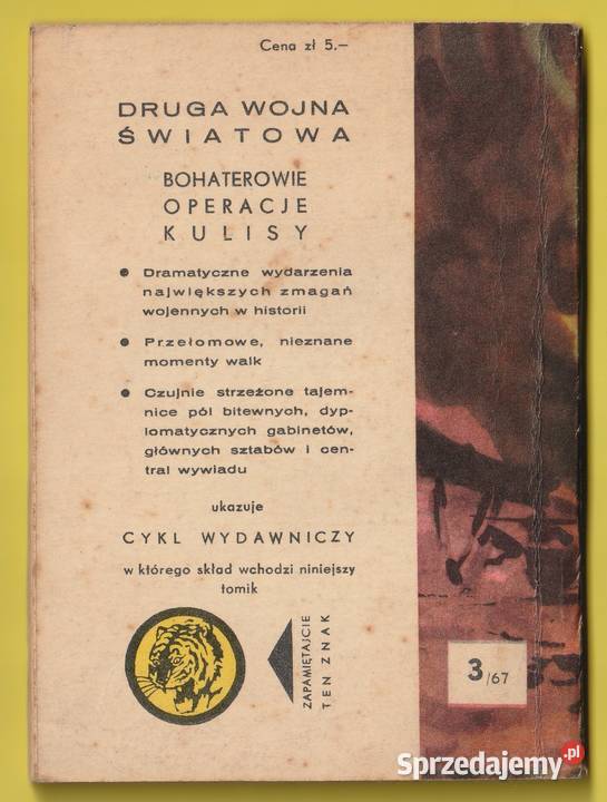 ŻÓŁTY TYGRYS KLĘSKA WIERNEGO HEINRICHA 1967 łódzkie Łódź