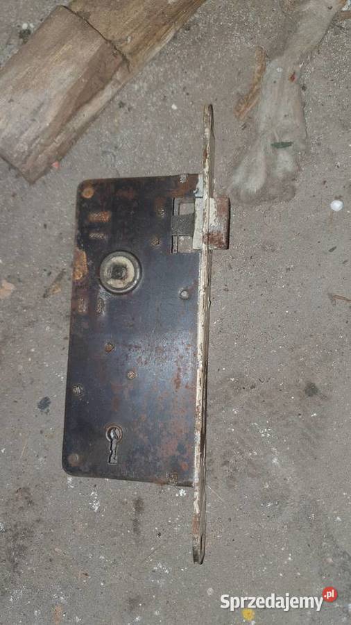 Zamek stary do drzwi vintage wpuszczany PRL