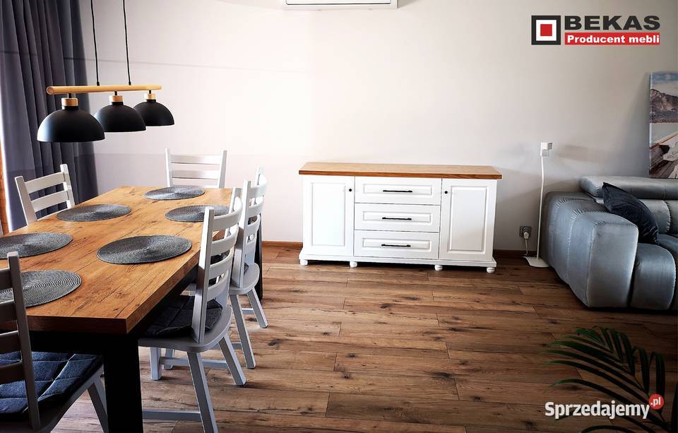 Białe Biurko LONDYN 120 2D2s White OAK Dąb Biały Pozostałe Mikołów