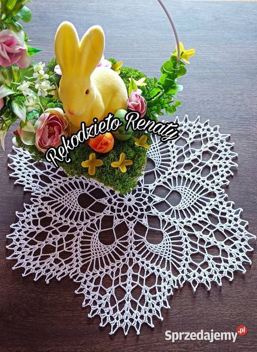 Serwetka do koszyczka Wielkanoc rękodzieło Łódź