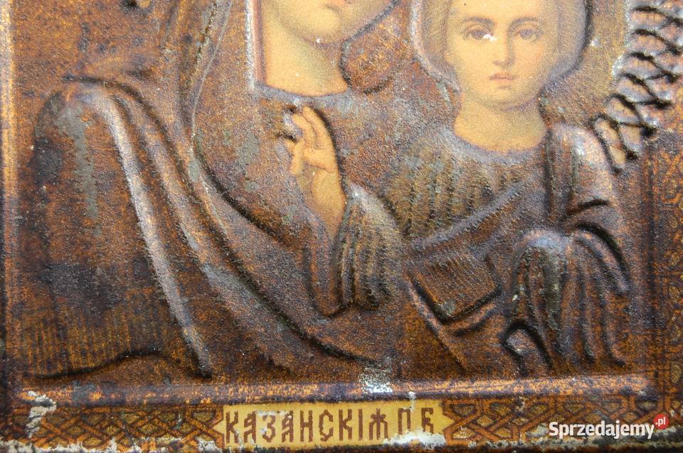 Matka Boża Kazańska stara ikona rosyjska antyk Lublin sprzedam