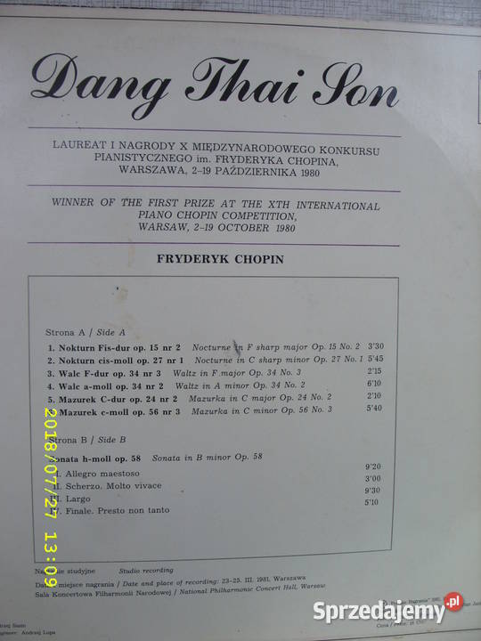 KLAS LP FREDERIC CHOPIN 4 Plyty winylowe płyta winylowa Płyty i kasety Wołów