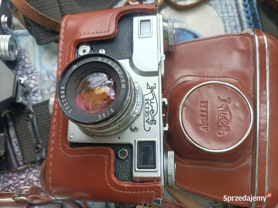 Stare aparaty fotograficzne Practica Kijev Kodak Płock