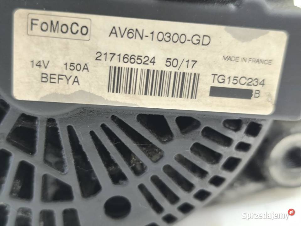 ALTERNATOR FORD FOCUS MK3 LIFT 15 TDCI Układ elektryczny, zapłon