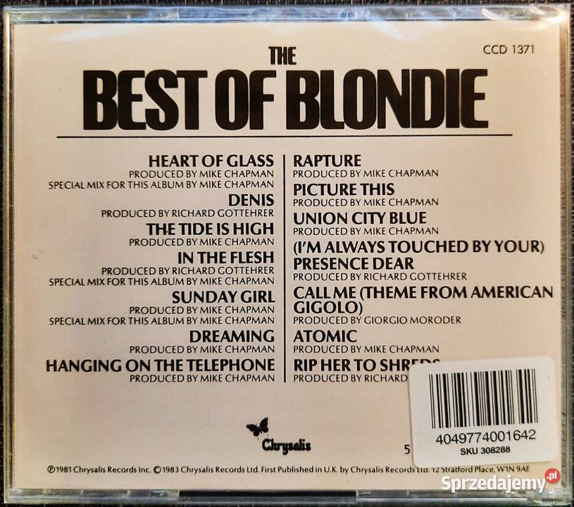 Album CD Zespołu BLONDIE The Best of Blondie mazowieckie Siedlce
