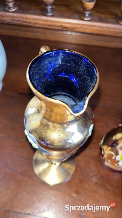 Amfora Bohemia Kobaltowe szkło Ręcznie wykonany Gdańsk