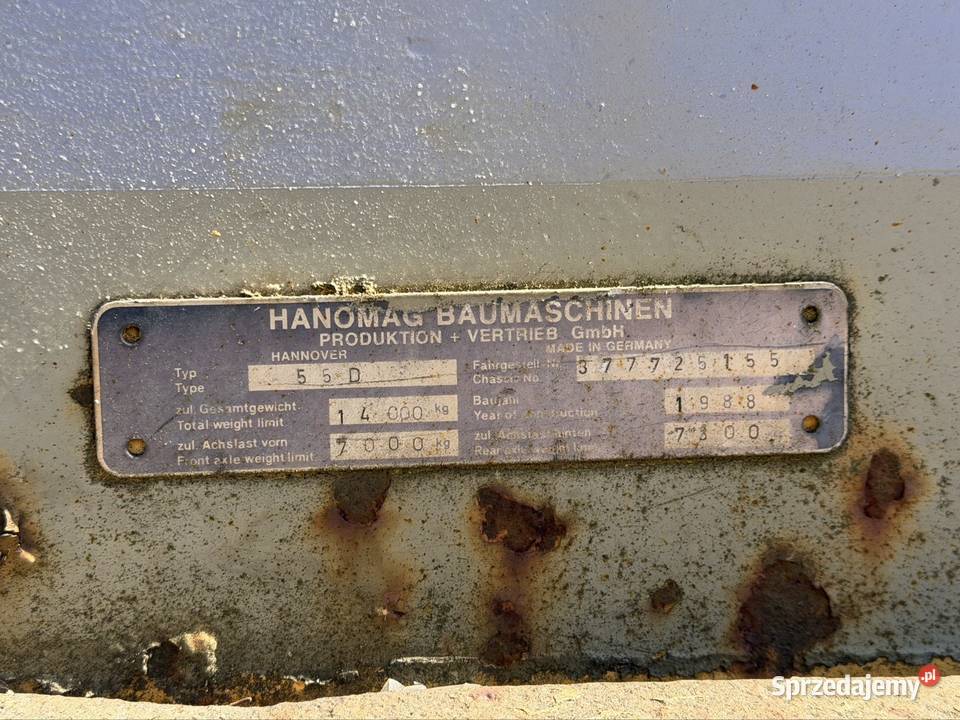 Ładowarka HANOMAG 55D mało używana waga 14 ton małopolskie