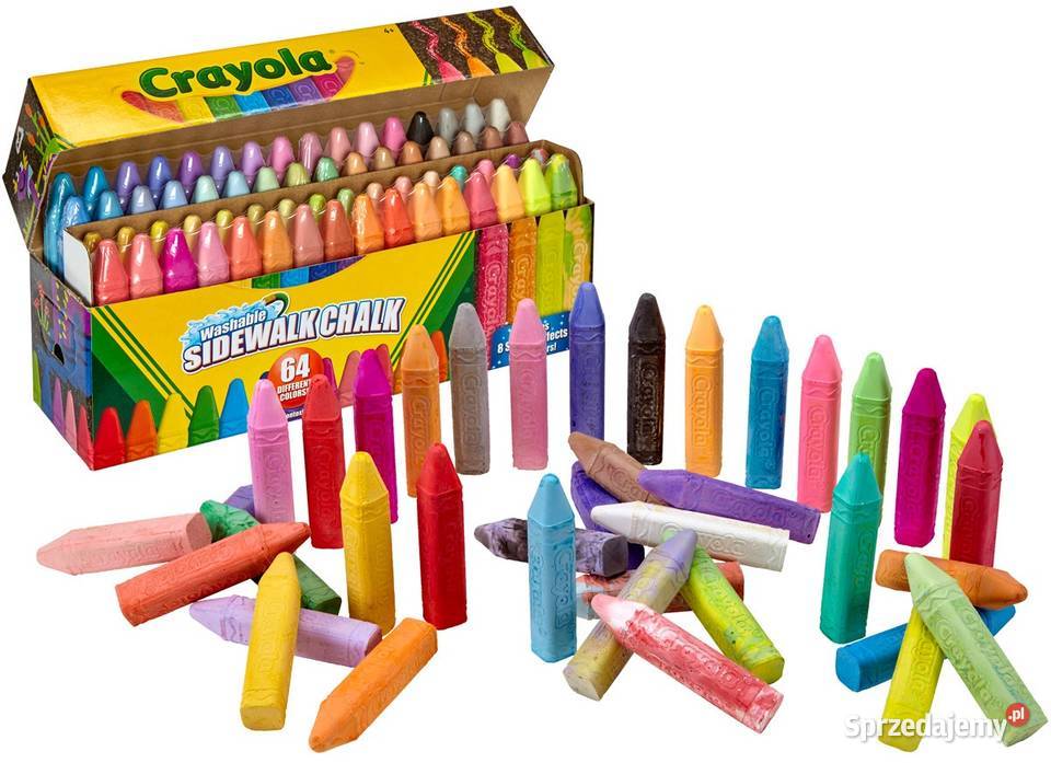 Kreda Chodnikowa 64 Kolorów Zmywalna Crayola Mogilany