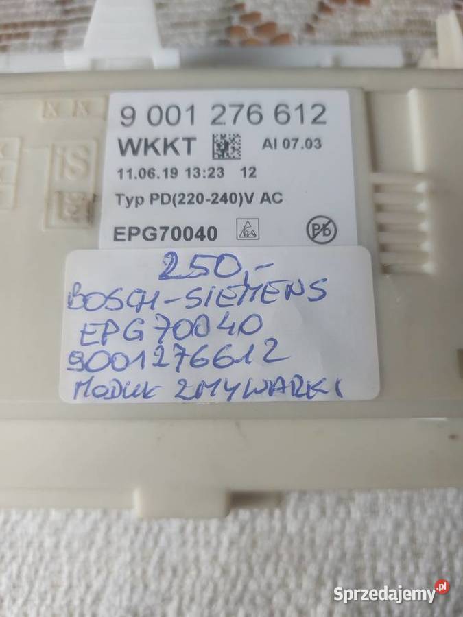 BOSCH SIEMENS EPG700400 900276612 MODUŁ ZMYWARKI
