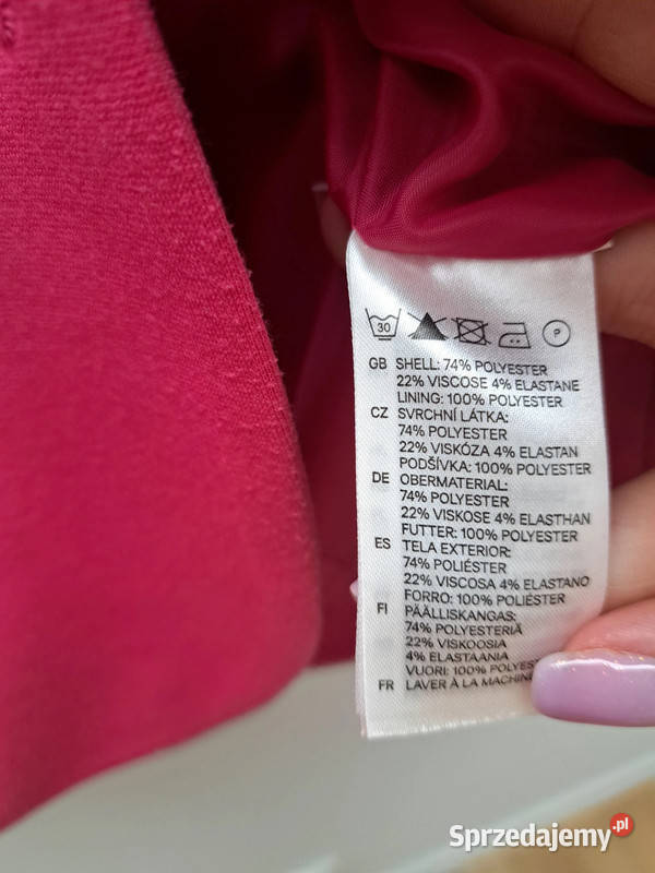 Fuksjowa marynarka HM rozmiar 34 elegancka i Trąbki Wielkie