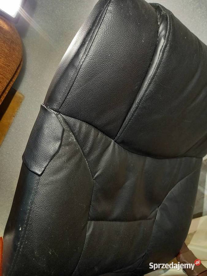 Fotel obrotowy biurowy czarny skóra Grójec sprzedam