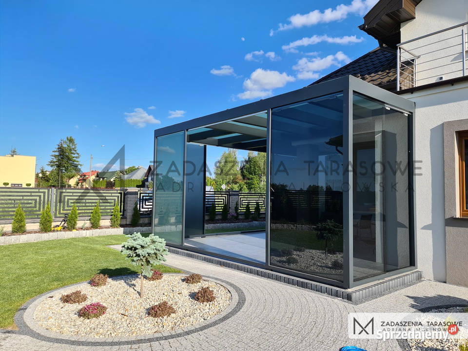 Zadaszenie tarasu nowoczesne Architektura ogrodowa Wrocław