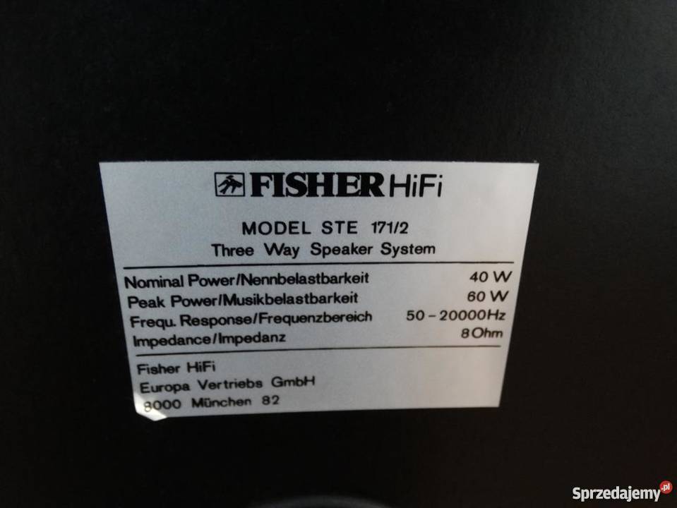 Audiofilskie kolumny Fisher Tonsil WYSYŁKA Jasło