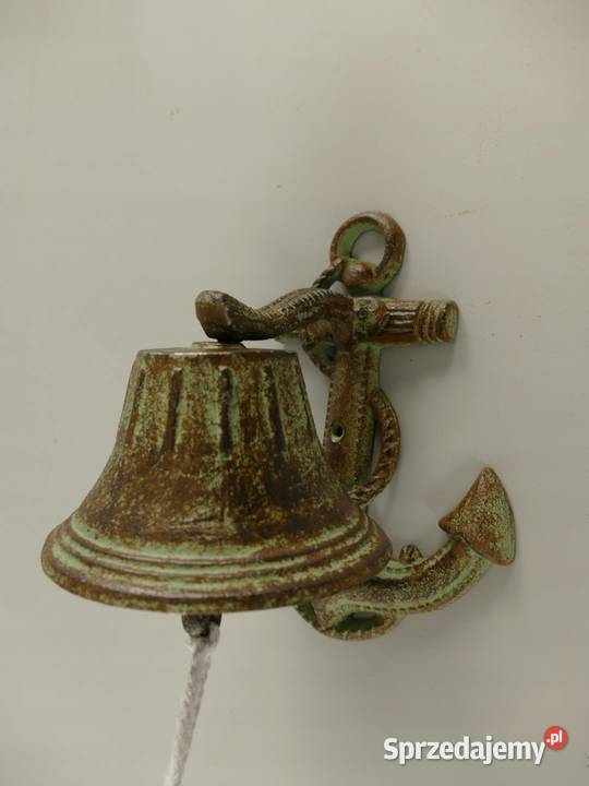 Wieszak żeliwny kotwica zielony rustykalny Gizałki sprzedam