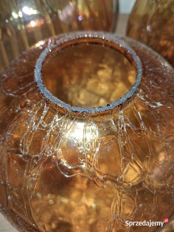 4 klosze szklane bursztynowe mazowieckie Warszawa