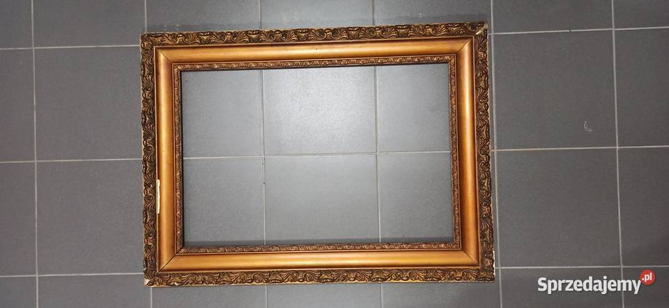 Rama obrazu stara drewniana 90x66 antyk