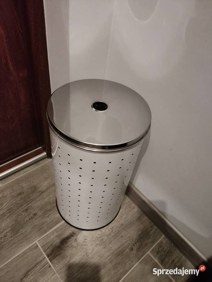 Kosz pojemnik okrągły na pranie z pokrywką Głuchołazy