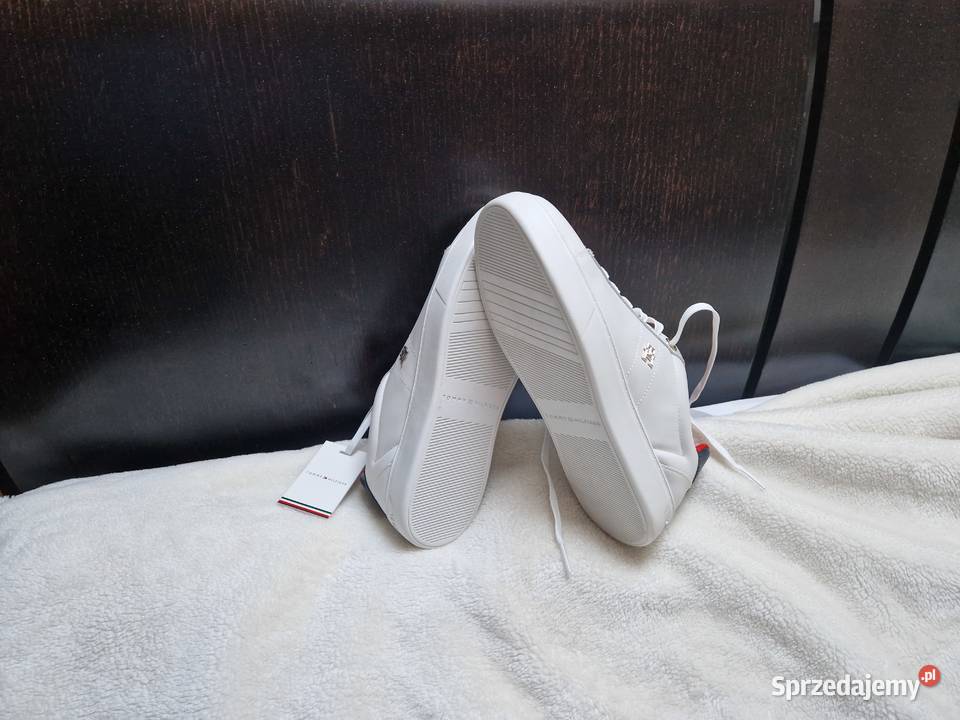 Nowe białe buty sportowe Sneakersy damskie Tommy Bibice