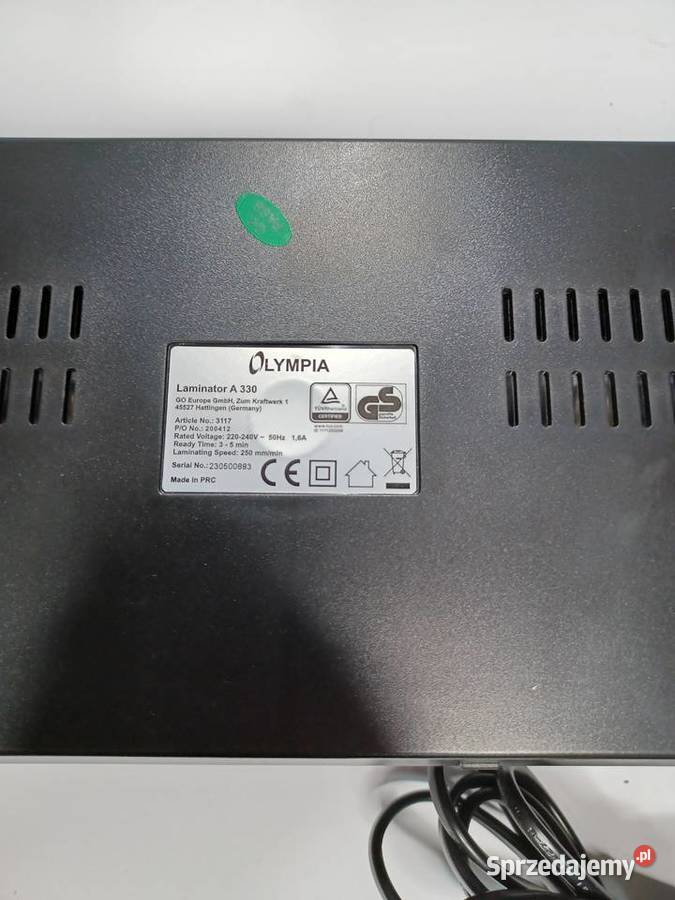 Laminator olympia a 330 na gorąco i na zimno dolnośląskie
