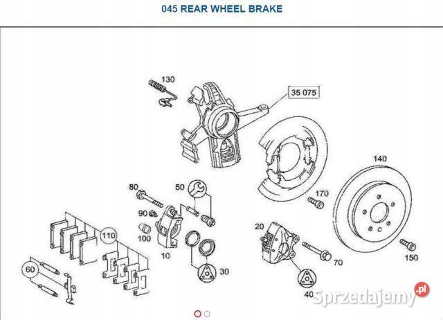 CZUJNIK ZUŻYCIA KLOCKÓW MERCEDES ML W163 NOWY