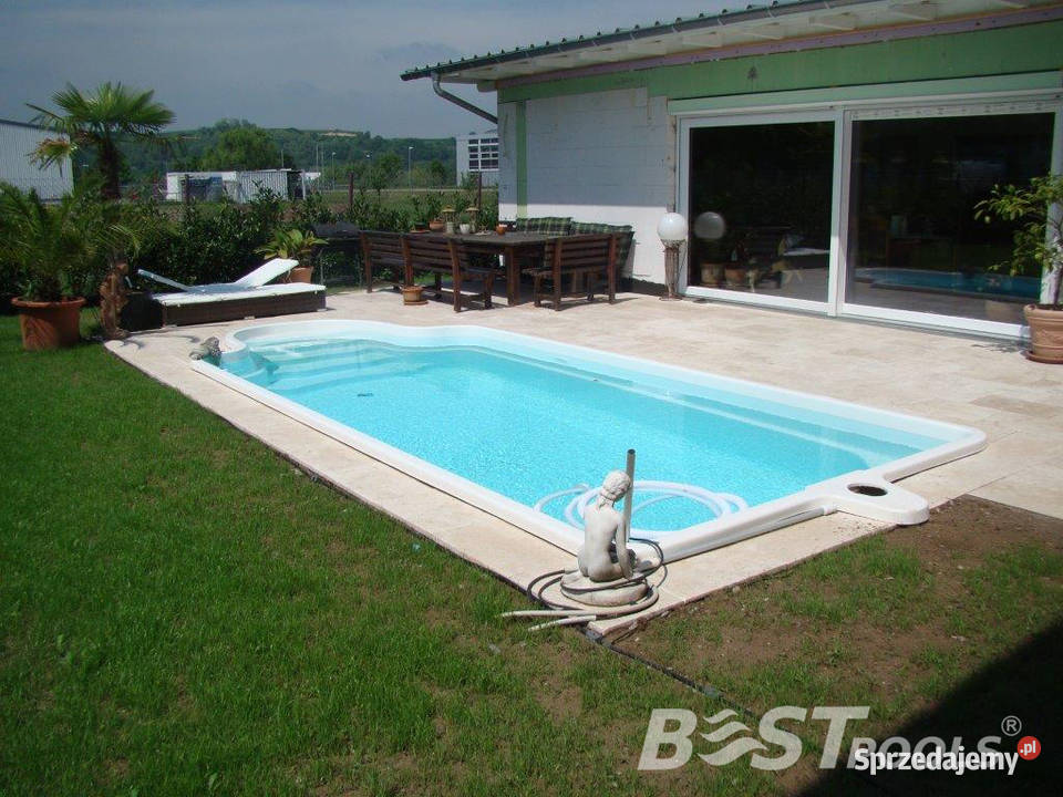 Poliestrowy basen ogrodowy Casablanca 64x32x155m małopolskie